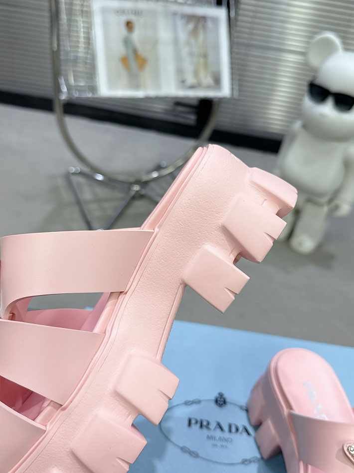 レディース 最高級プラダスーパーコピー PRADA モノリス ラバー サンダル 1X853M EVA ビーチサンダル 2629789 プラダ サンダル 厚底 - 画像 (4)