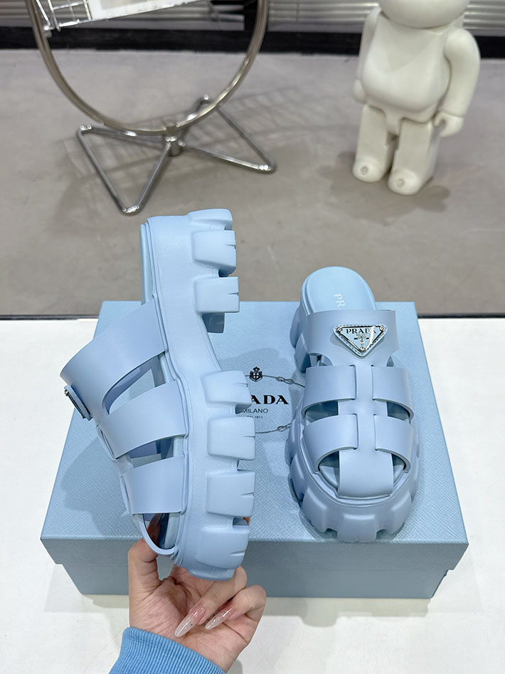 レディース 最高級プラダスーパーコピー PRADA モノリス ラバー サンダル 1X853M EVA ビーチサンダル 2629790 プラダ サンダル アウトレット - 画像 (8)