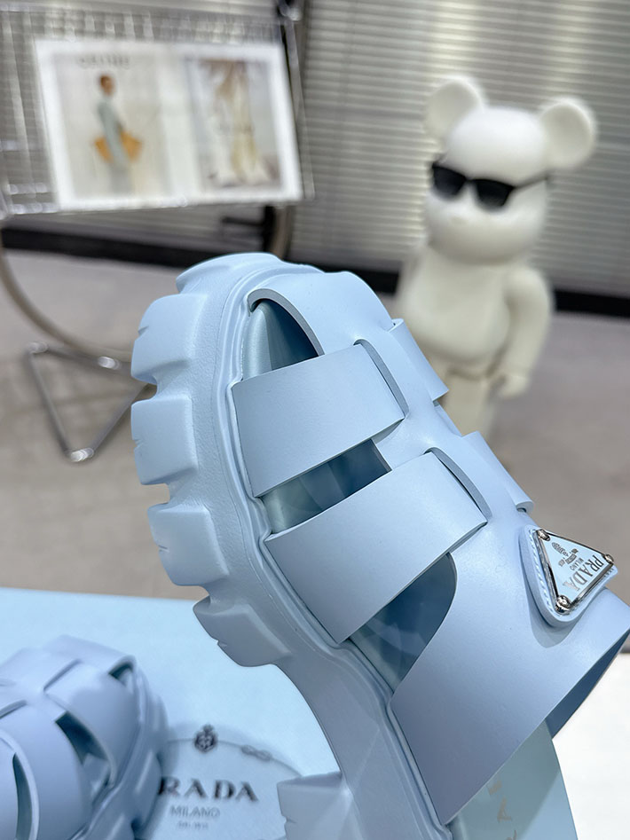 レディース 最高級プラダスーパーコピー PRADA モノリス ラバー サンダル 1X853M EVA ビーチサンダル 2629790 プラダ サンダル アウトレット - 画像 (6)