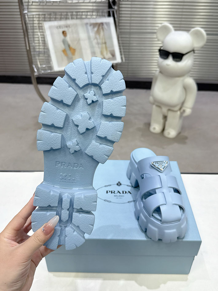 レディース 最高級プラダスーパーコピー PRADA モノリス ラバー サンダル 1X853M EVA ビーチサンダル 2629790 プラダ サンダル アウトレット - 画像 (4)