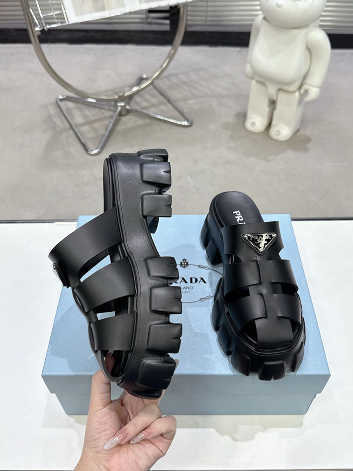 レディース 最高級プラダスーパーコピー PRADA モノリス ラバー サンダル 1X853M EVA ビーチサンダル 2629791 プラダ サンダル 新作 - 画像 (9)