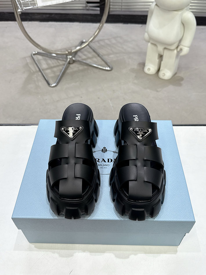 レディース 最高級プラダスーパーコピー PRADA モノリス ラバー サンダル 1X853M EVA ビーチサンダル 2629791 プラダ サンダル 新作 - 画像 (4)