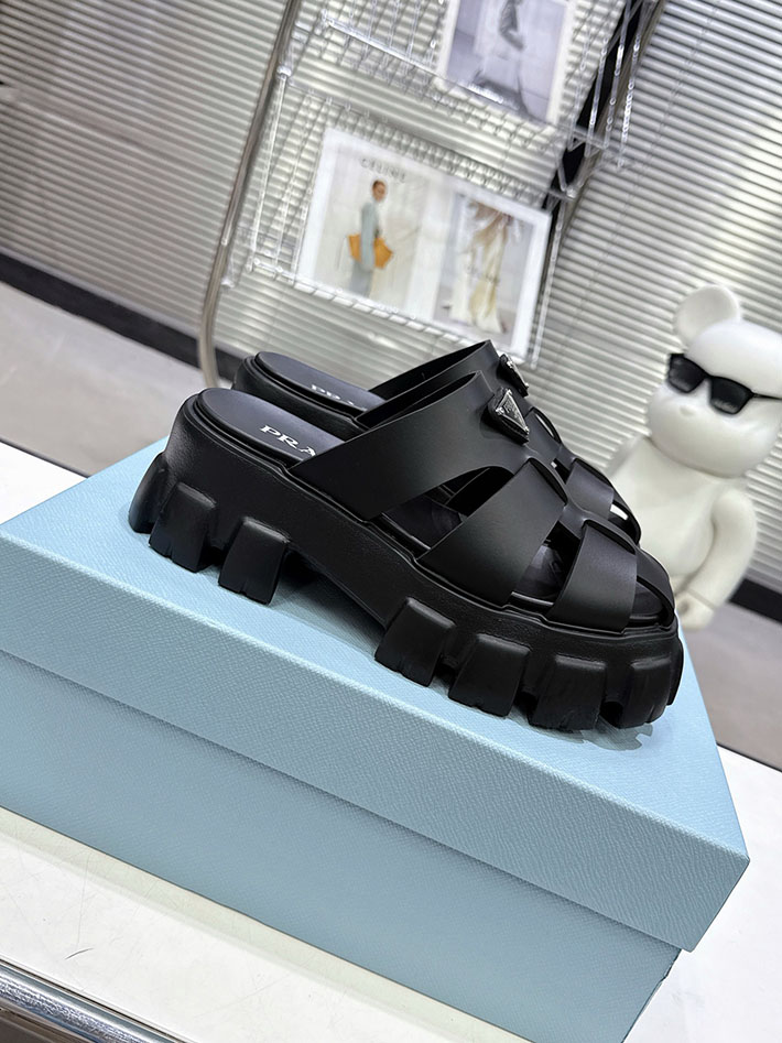 レディース 最高級プラダスーパーコピー PRADA モノリス ラバー サンダル 1X853M EVA ビーチサンダル 2629791 プラダ サンダル 新作 - 画像 (3)
