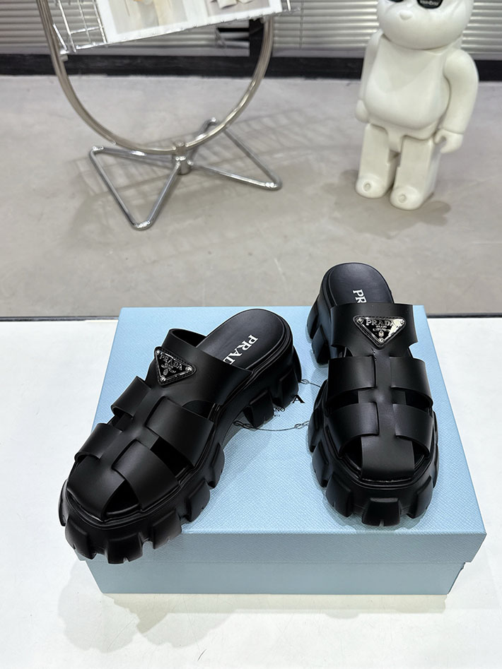レディース 最高級プラダスーパーコピー PRADA モノリス ラバー サンダル 1X853M EVA ビーチサンダル 2629791 プラダ サンダル 新作 - 画像 (2)