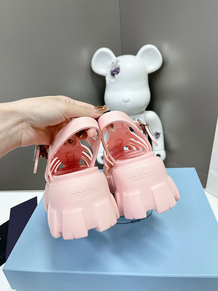 レディース 最高級プラダスーパーコピー PRADA モノリス ラバー サンダル 1X853M EVA ビーチサンダル 2629793 プラダ サンダル コーデ - 画像 (6)
