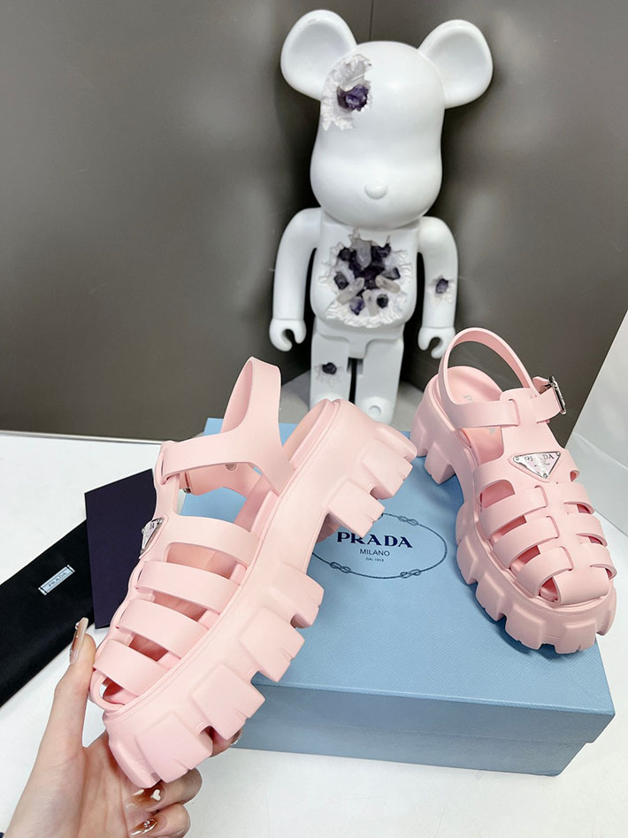 レディース 最高級プラダスーパーコピー PRADA モノリス ラバー サンダル 1X853M EVA ビーチサンダル 2629793 プラダ サンダル コーデ - 画像 (5)