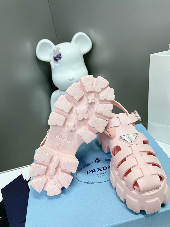 レディース 最高級プラダスーパーコピー PRADA モノリス ラバー サンダル 1X853M EVA ビーチサンダル 2629793 プラダ サンダル コーデ - 画像 (4)