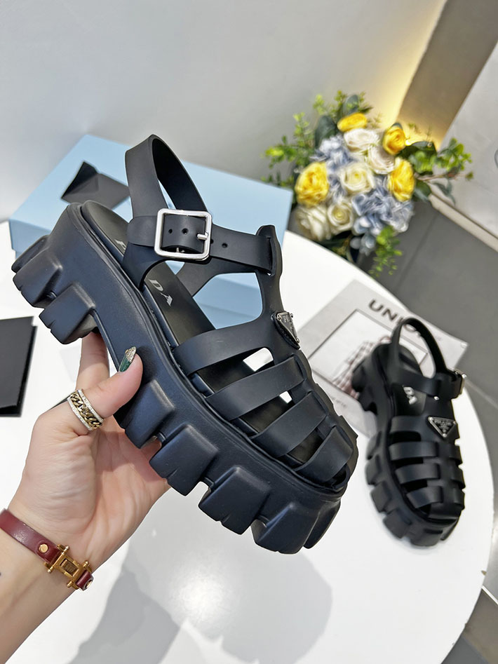 レディース 最高級プラダスーパーコピー PRADA モノリス ラバー サンダル 1X853M EVA ビーチサンダル 2629794 プラダ 厚底 サンダル レディース - 画像 (9)
