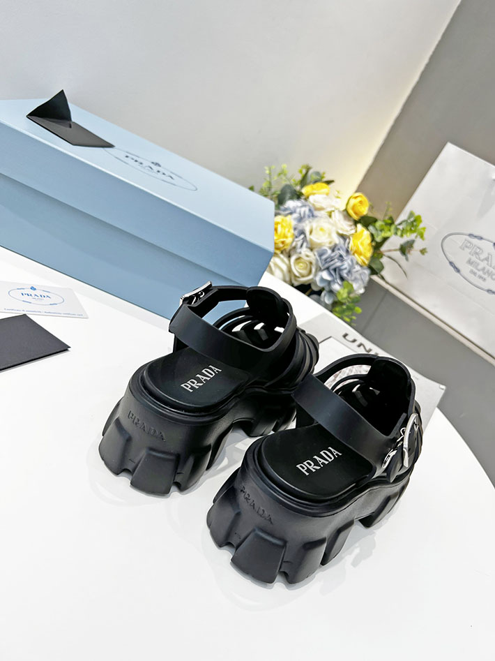 レディース 最高級プラダスーパーコピー PRADA モノリス ラバー サンダル 1X853M EVA ビーチサンダル 2629794 プラダ 厚底 サンダル レディース - 画像 (6)