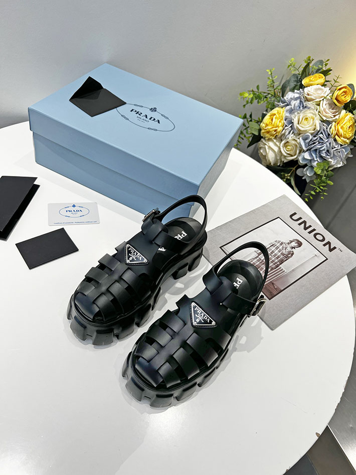レディース 最高級プラダスーパーコピー PRADA モノリス ラバー サンダル 1X853M EVA ビーチサンダル 2629794 プラダ 厚底 サンダル レディース - 画像 (5)