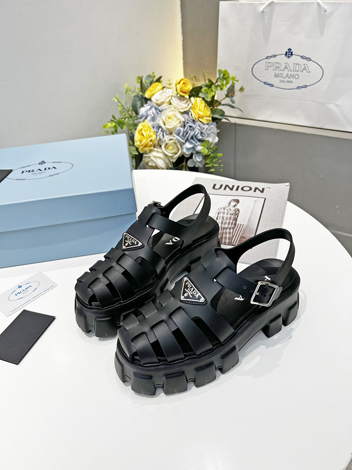 レディース 最高級プラダスーパーコピー PRADA モノリス ラバー サンダル 1X853M EVA ビーチサンダル 2629794 プラダ 厚底 サンダル レディース - 画像 (3)