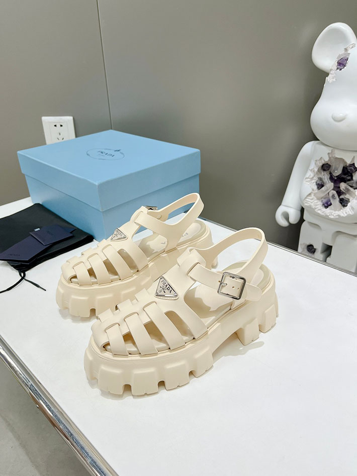 レディース 最高級プラダスーパーコピー PRADA モノリス ラバー サンダル 1X853M EVA ビーチサンダル 2629796 プラダ 靴 レディース - 画像 (3)