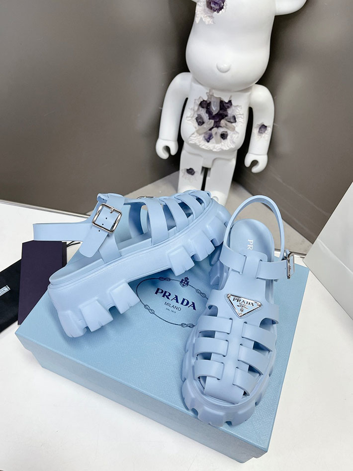 レディース 最高級プラダスーパーコピー PRADA モノリス ラバー サンダル 1X853M EVA ビーチサンダル 2629797 プラダ 靴 アウトレット - 画像 (4)