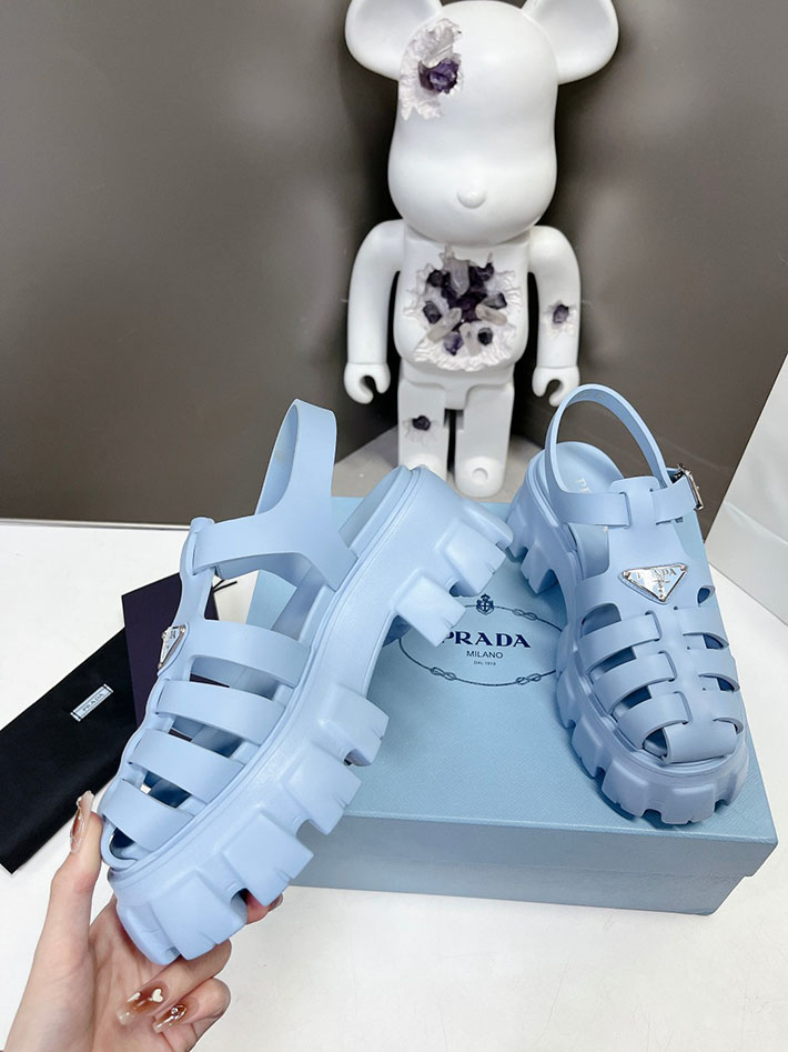 レディース 最高級プラダスーパーコピー PRADA モノリス ラバー サンダル 1X853M EVA ビーチサンダル 2629797 プラダ 靴 アウトレット - 画像 (3)