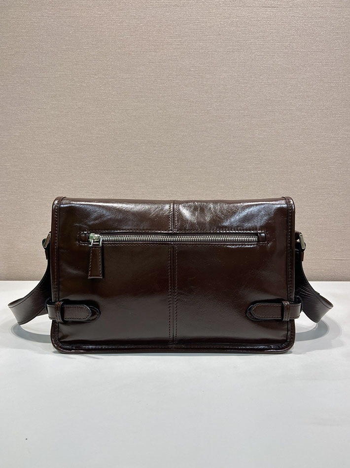 プラダ バッグ メンズ 新作 PRADA ソフトルックスレザー ショルダーバッグ ダークブラウン 2VD073_2CYR_F01D6 プラダ メンズバッグ 人気 - 画像 (7)