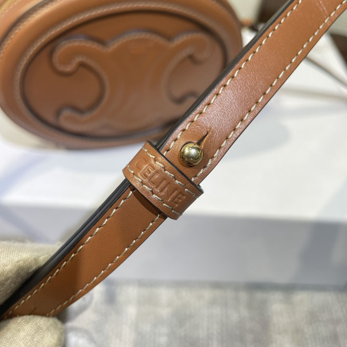 最高級セリーヌスーパーコピー CELINE ショルダーバッグ オーバルパース キュイル トリオンフ ブラウン 10I703DPQ.04LU セリーヌ ショルダーバッグ 人気 - 画像 (5)