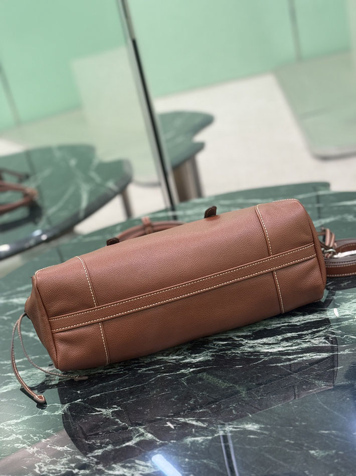 プラダ PRADA ボニー アンティーク加工レザー ミディアム トートバッグ チェストナットブラウン 1BG628_2HF2_F0042 プラダ レザー トートバッグ - 画像 (4)