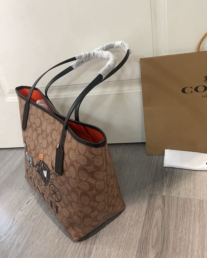 最高級コーチスーパーコピー COACH シティ トート・シグネチャー キャンバス・ホース アンド スレイ 2629877 コーチ トートバッグ 人気ランキング - 画像 (5)