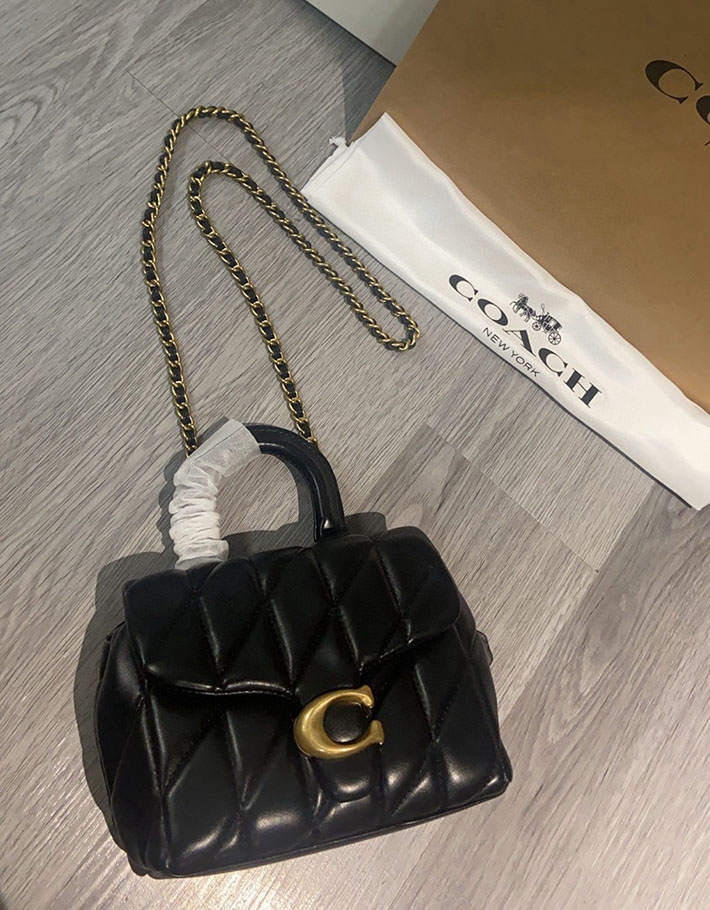最高級コーチスーパーコピー COACH タビー トップ ハンドル バッグ・キルティング ブラック CCC12 B4/BK コーチ バッグ アウトレット - 画像 (8)