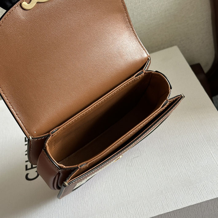 最高級セリーヌスーパーコピー CELINE ミニ ブザス クレア トリオンフキャンバス&カーフスキン ナチュラル/タン 2629907 セリーヌ バッグ トリオンフ - 画像 (2)
