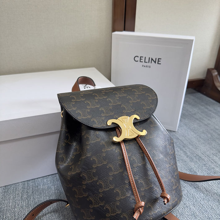 最高級セリーヌスーパーコピー CELINE ボニー バックパック トリオンフキャンバス タン 118702CAS.04LU CELINE リュック レディース - 画像 (5)