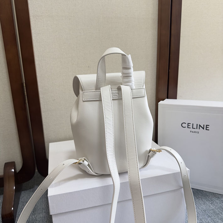 最高級セリーヌスーパーコピー CELINE ボニー バックパック スムースカーフスキン ホワイト 118703GGT.00WC セリーヌ リュック アウトレット - 画像 (7)