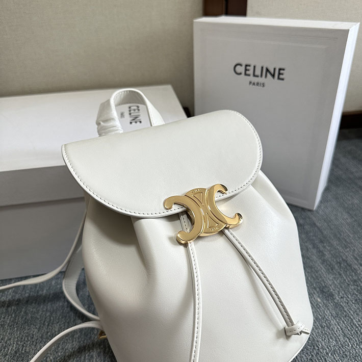 最高級セリーヌスーパーコピー CELINE ボニー バックパック スムースカーフスキン ホワイト 118703GGT.00WC セリーヌ リュック アウトレット - 画像 (5)
