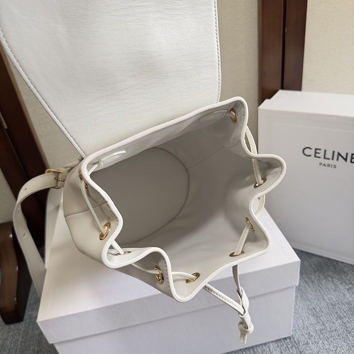 最高級セリーヌスーパーコピー CELINE ボニー バックパック スムースカーフスキン ホワイト 118703GGT.00WC セリーヌ リュック アウトレット - 画像 (2)