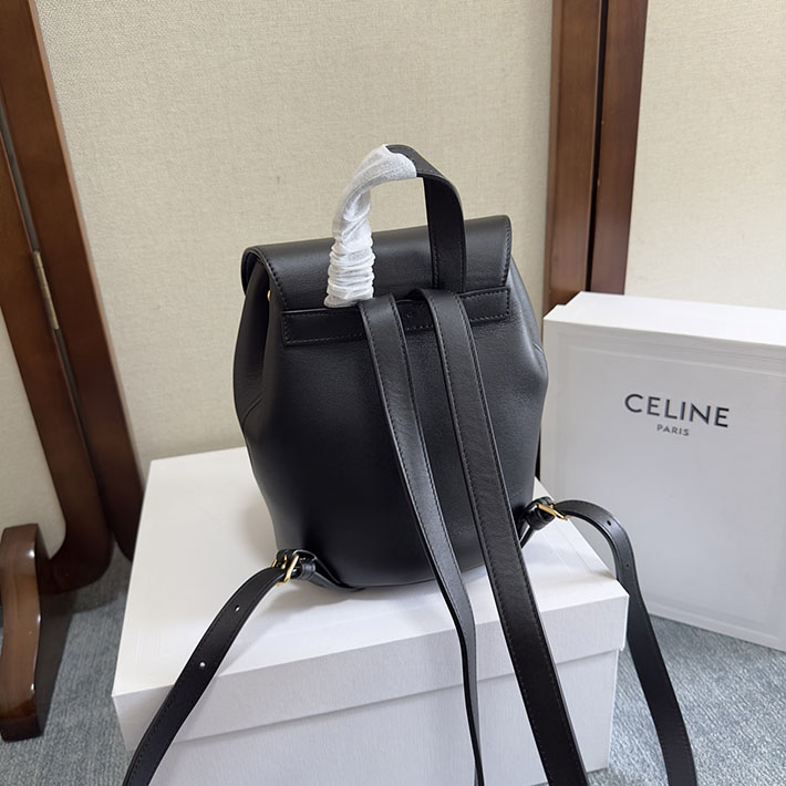 最高級セリーヌスーパーコピー CELINE ボニー バックパック スムースカーフスキン ブラック 118703GGT.38NO セリーヌ リュック 黒 - 画像 (8)
