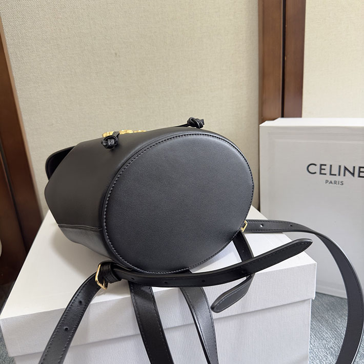 最高級セリーヌスーパーコピー CELINE ボニー バックパック スムースカーフスキン ブラック 118703GGT.38NO セリーヌ リュック 黒 - 画像 (7)