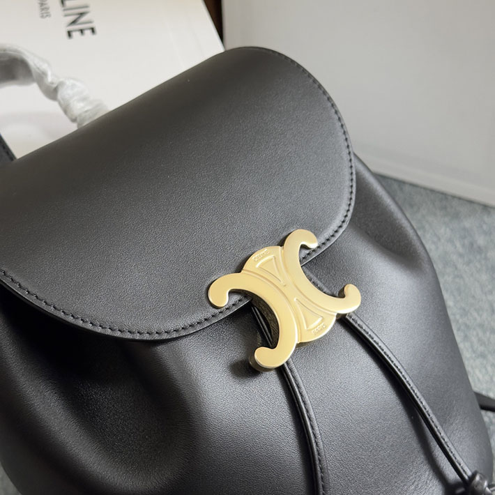 最高級セリーヌスーパーコピー CELINE ボニー バックパック スムースカーフスキン ブラック 118703GGT.38NO セリーヌ リュック 黒 - 画像 (6)