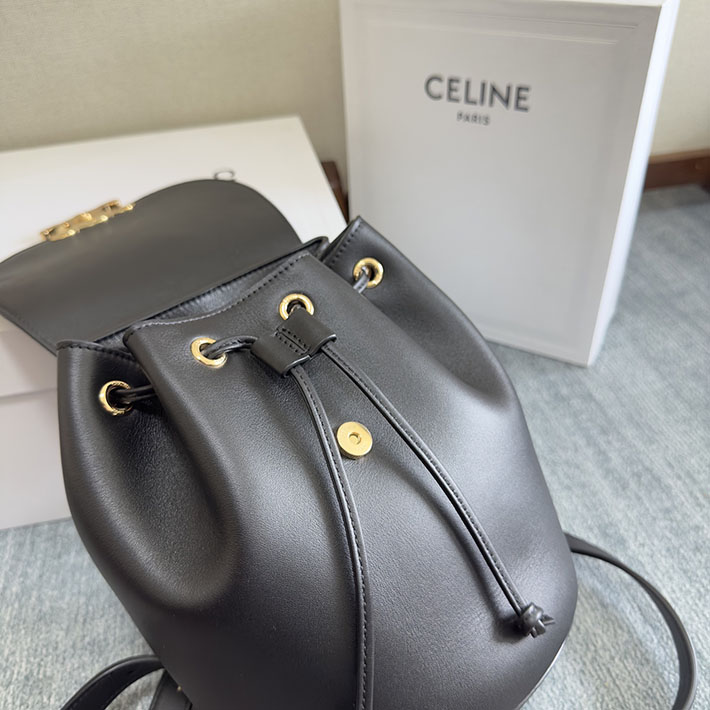 最高級セリーヌスーパーコピー CELINE ボニー バックパック スムースカーフスキン ブラック 118703GGT.38NO セリーヌ リュック 黒 - 画像 (5)