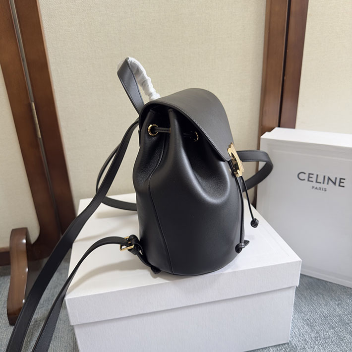 最高級セリーヌスーパーコピー CELINE ボニー バックパック スムースカーフスキン ブラック 118703GGT.38NO セリーヌ リュック 黒 - 画像 (3)