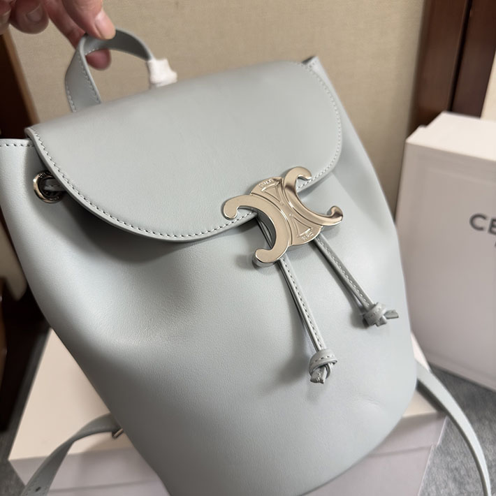 最高級セリーヌスーパーコピー CELINE ボニー バックパック スムースカーフスキン ペールブルー 118703GGT.07PB セリーヌ リュック 新作 - 画像 (5)