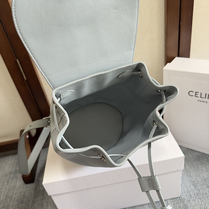 最高級セリーヌスーパーコピー CELINE ボニー バックパック スムースカーフスキン ペールブルー 118703GGT.07PB セリーヌ リュック 新作 - 画像 (2)