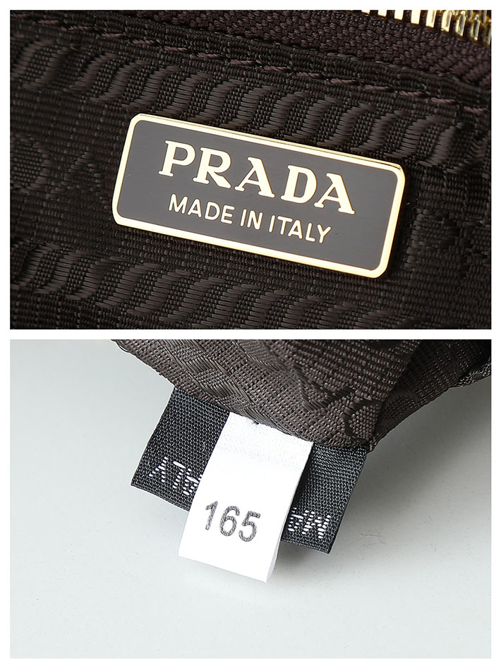 プラダ バッグ レディース PRADA Re-Nylonドゥミ・リュンヌショルダー ブラウン 1BH222 R064 F0046 プラダ ナイロン バッグ アウトレット - 画像 (2)
