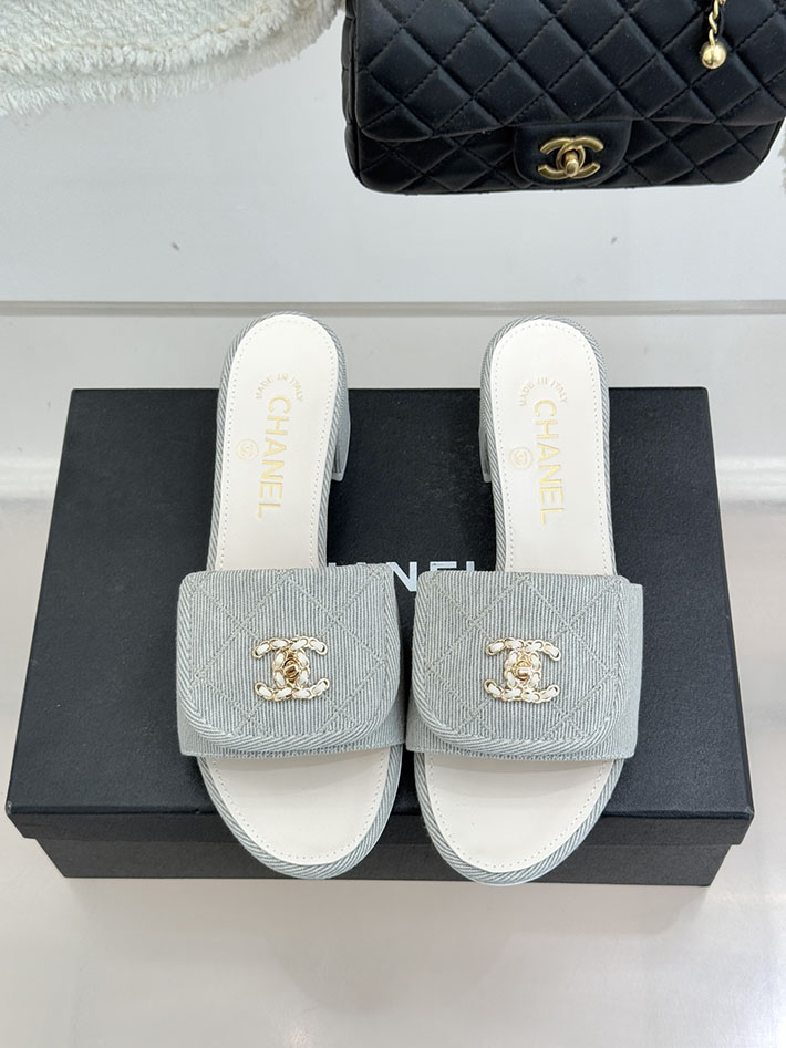 最高級シャネルスーパーコピー CHANEL ココマーク パールサンダル ミュール デニム ブルー 2631001 シャネル サンダル 新作 - 画像 (7)