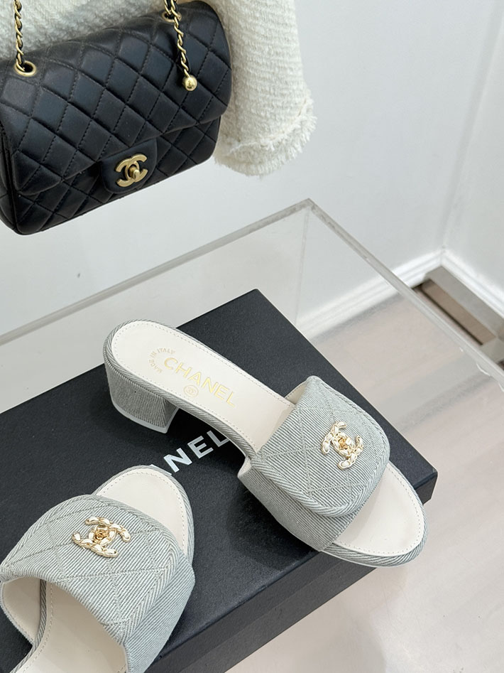 最高級シャネルスーパーコピー CHANEL ココマーク パールサンダル ミュール デニム ブルー 2631001 シャネル サンダル 新作 - 画像 (6)