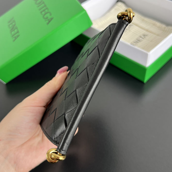 最高級ボッテガコピー Bottega Veneta ソルスティス スモール 二つ折りウォレット ブラック 788055V4R411019 ボッテガ ミニ 財布 アウトレット - 画像 (7)