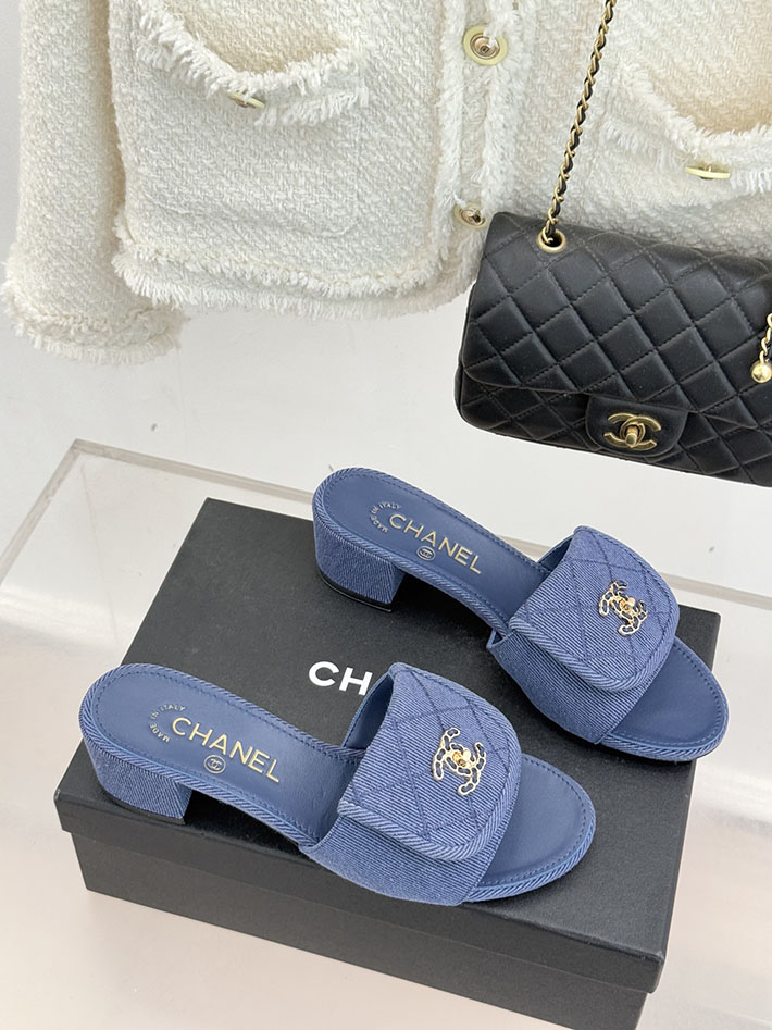 最高級シャネルスーパーコピー CHANEL ココマーク パールサンダル ミュール デニム ブルー 2631007 シャネル 店舗 東京 - 画像 (8)