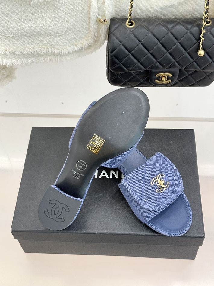 最高級シャネルスーパーコピー CHANEL ココマーク パールサンダル ミュール デニム ブルー 2631007 シャネル 店舗 東京 - 画像 (2)