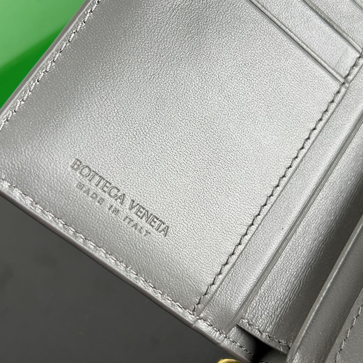 最高級ボッテガコピー Bottega Veneta ソルスティス ミディアム 二つ折りウォレット アゲートグレー 806078V4R411556 レディース ボッテガ 財布 - 画像 (5)