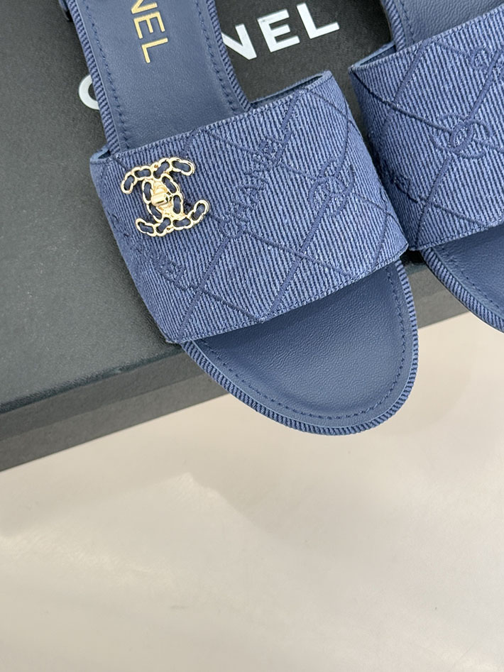 最高級シャネルスーパーコピー CHANEL CCロゴ 夏用 サンダル レディース おしゃれ ネイビー 2631024 シャネル 靴 アウトレット - 画像 (4)