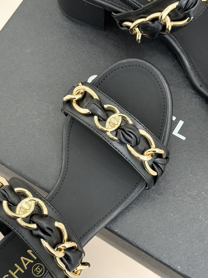 最高級シャネルスーパーコピー CHANEL チェーンモチーフ レディースサンダル 人気 ブラック 2631027 シャネル 靴 アウトレット - 画像 (5)
