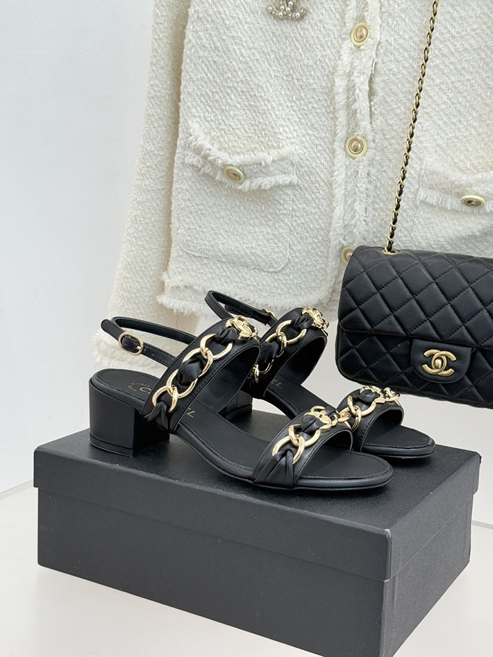 最高級シャネルスーパーコピー CHANEL チェーンモチーフ レディースサンダル 人気 ブラック 2631027 シャネル 靴 アウトレット - 画像 (2)