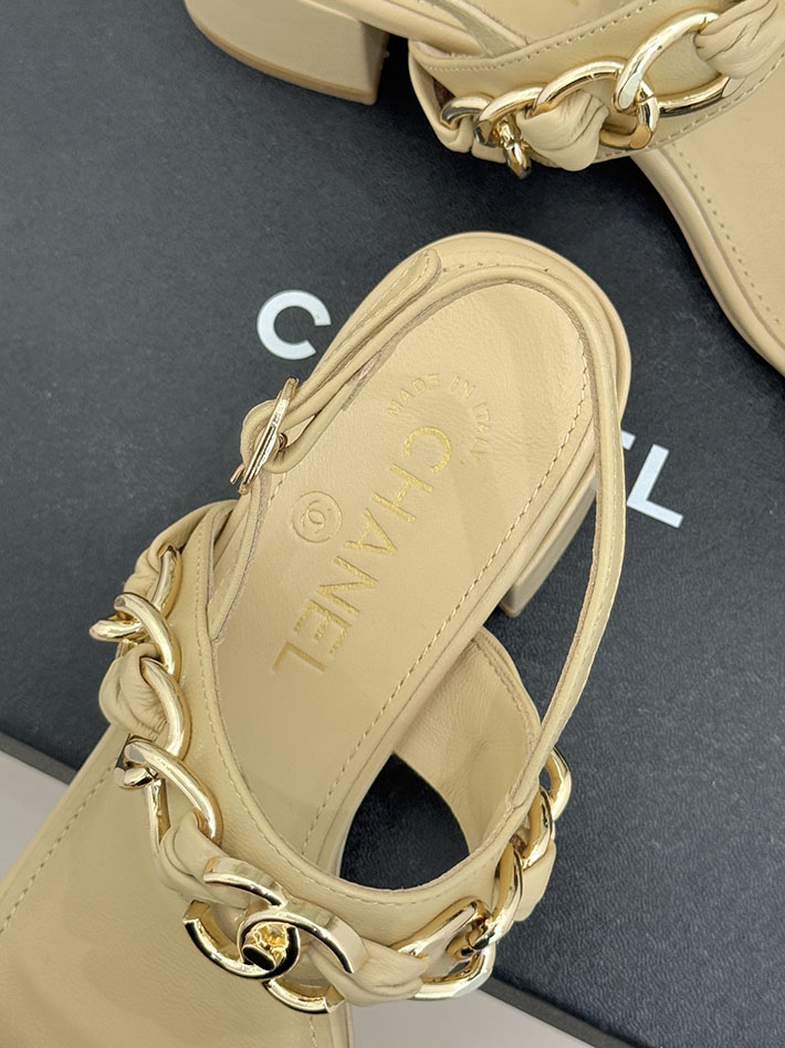 最高級シャネルスーパーコピー CHANEL チェーンモチーフ レディースサンダル 人気 ベージュ 2631028 レディース シャネル 靴 - 画像 (4)