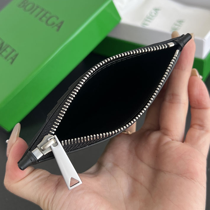 最高級ボッテガコピー Bottega Veneta イントレチャート ピッコロ ファスナーカードケース ブラック 805827V4LQ18803 ボッテガ カードケース 人気 - 画像 (6)