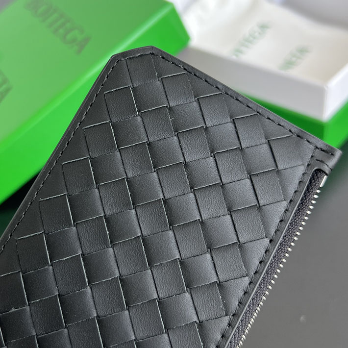 最高級ボッテガコピー Bottega Veneta イントレチャート ピッコロ ファスナーカードケース ブラック 805827V4LQ18803 ボッテガ カードケース 人気 - 画像 (2)