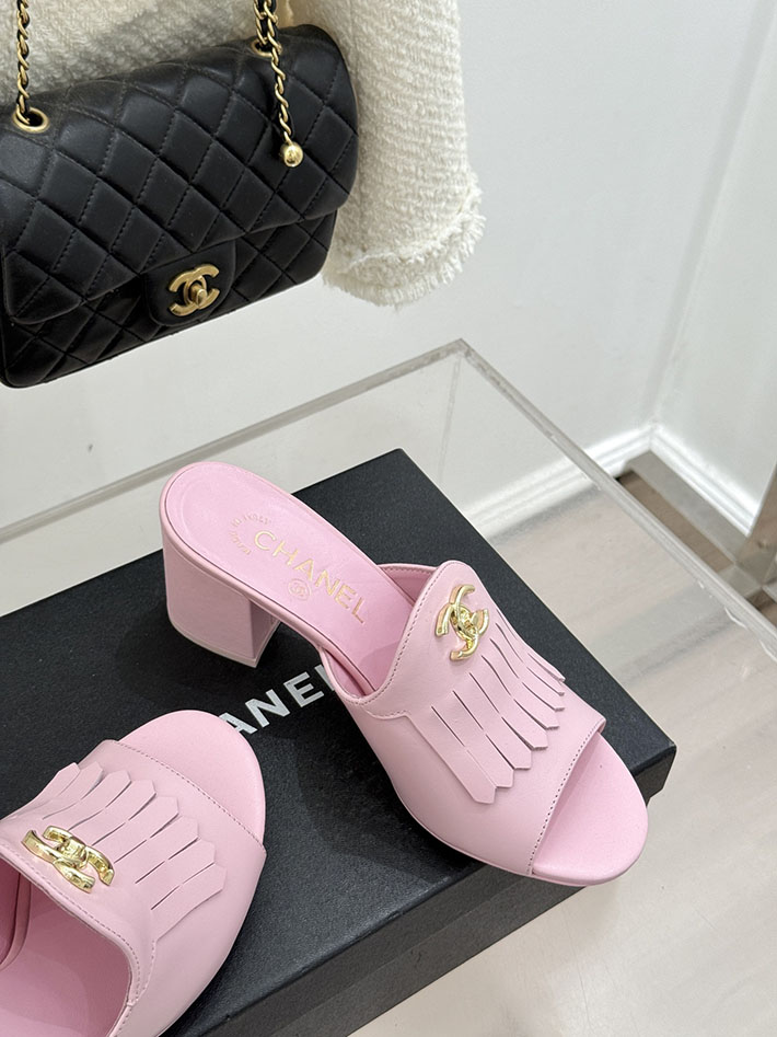 最高級シャネルスーパーコピー CHANEL ハイヒール ココマーク ミュール サンダル レザー ピンク 2631033 レディース シャネル サンダル - 画像 (7)