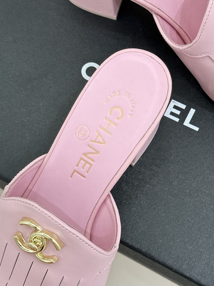 最高級シャネルスーパーコピー CHANEL ハイヒール ココマーク ミュール サンダル レザー ピンク 2631033 レディース シャネル サンダル - 画像 (4)